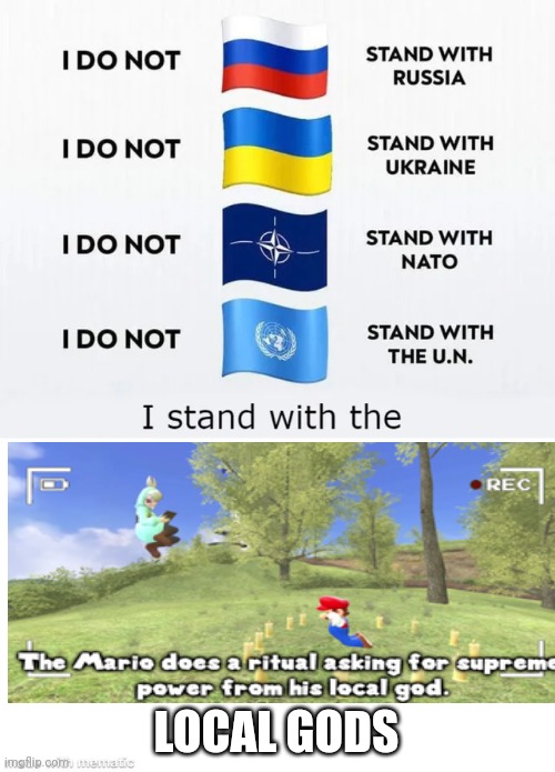 I Stand With The X | LOCAL GODS | image tagged in i stand with the x | made w/ Imgflip meme maker