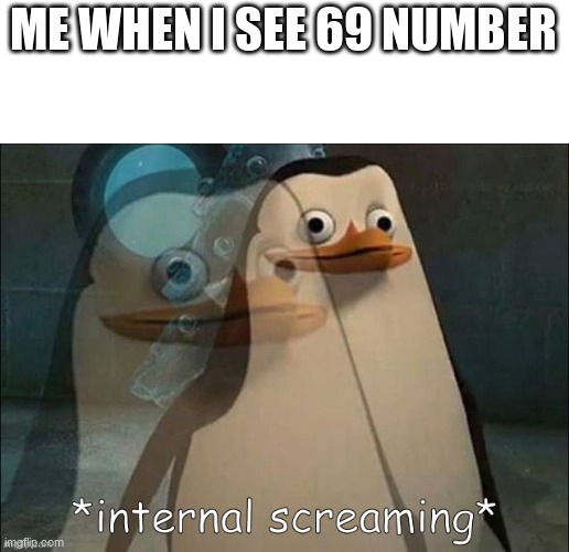 Private Internal Screaming | ME WHEN I SEE 69 NUMBER | image tagged in private internal screaming | made w/ Imgflip meme maker