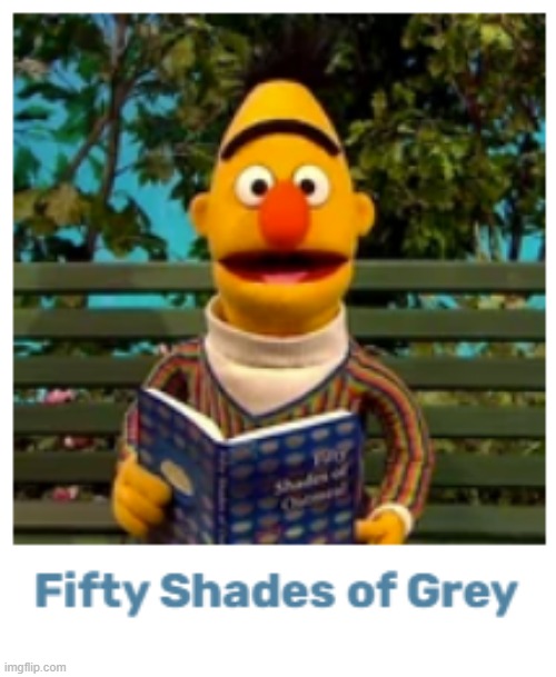 Sometimes the jokes write themselves... | image tagged in bert,sesame street,memes,fifty shades of grey,funny | made w/ Imgflip meme maker