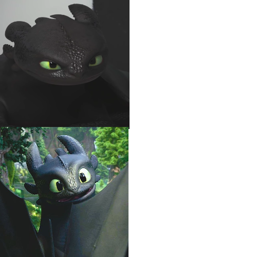 Toothless Drake Hotline Bling Blank Template - Imgflip