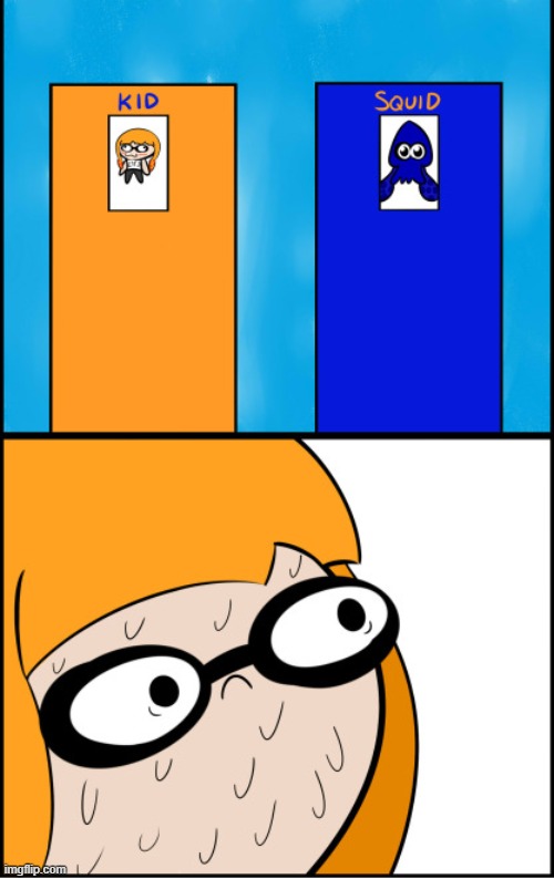 i think matpat said it was more squid than kid... | image tagged in which room comic meme splatoon inkling | made w/ Imgflip meme maker