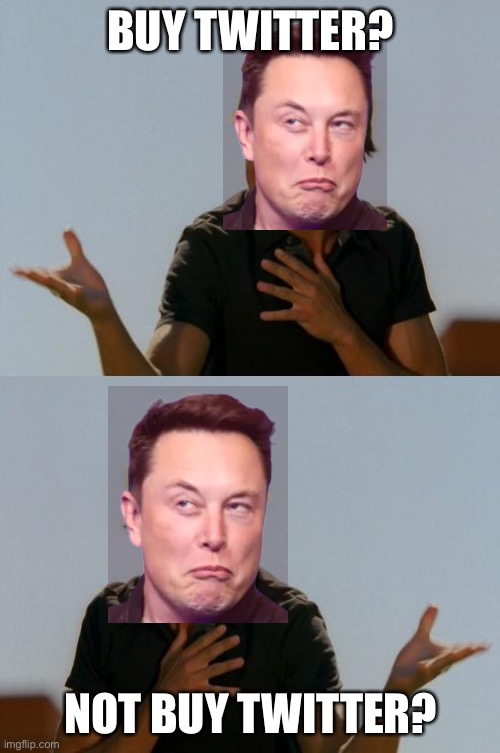 Indecisive Elon | BUY TWITTER? NOT BUY TWITTER? | image tagged in zack efron difficult decision,memes | made w/ Imgflip meme maker