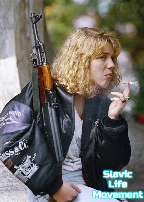 Bosnian Girl | Slavic Life Movement | image tagged in bosnian girl,slavic life movement | made w/ Imgflip meme maker