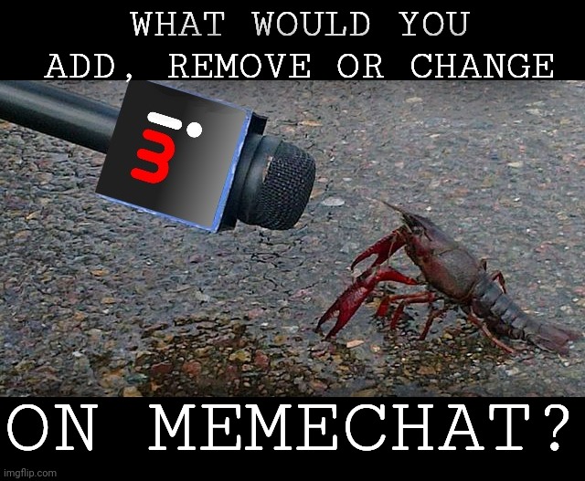 WHAT WOULD YOU ADD, REMOVE OR CHANGE ON MEMECHAT? | made w/ Imgflip meme maker