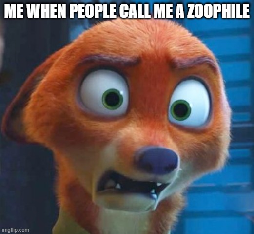 I hate zoophiles | ME WHEN PEOPLE CALL ME A ZOOPHILE | image tagged in hate,zootopia,furry | made w/ Imgflip meme maker