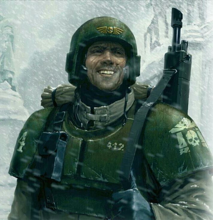 High Quality Imperial Guard Smiling Blank Meme Template