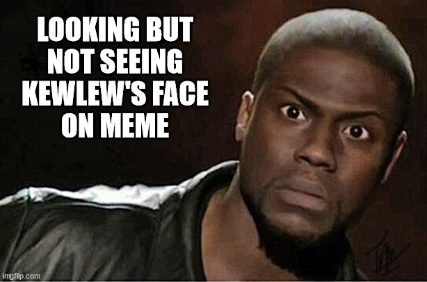 Kevin Hart Meme | LOOKING BUT
NOT SEEING
KEWLEW'S FACE
ON MEME | image tagged in memes,kevin hart | made w/ Imgflip meme maker