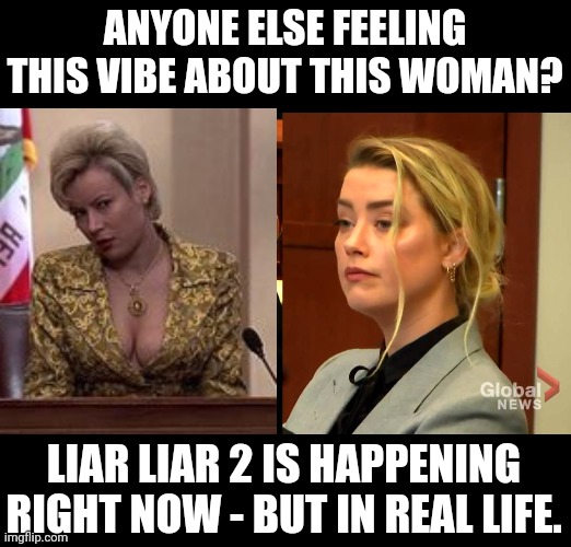 Liar liar 2 - real life edition | ANYONE ELSE FEELING THIS VIBE ABOUT THIS WOMAN? LIAR LIAR 2 IS HAPPENING RIGHT NOW - BUT IN REAL LIFE. | image tagged in liar | made w/ Imgflip meme maker