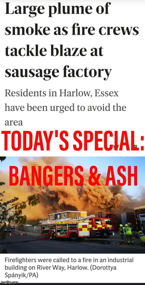 Bangers and Ash | image tagged in bangers ash,sausage party,food chain,fire alarm,conspiracy theories,psyops | made w/ Imgflip meme maker