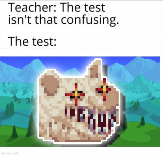 test meme | image tagged in test,terraria | made w/ Imgflip meme maker