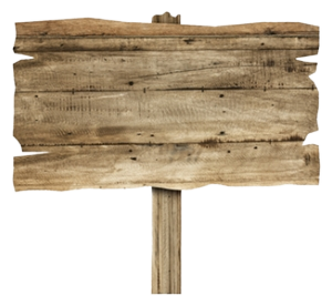Wooden Sign On Stick Transparent Blank Meme Template