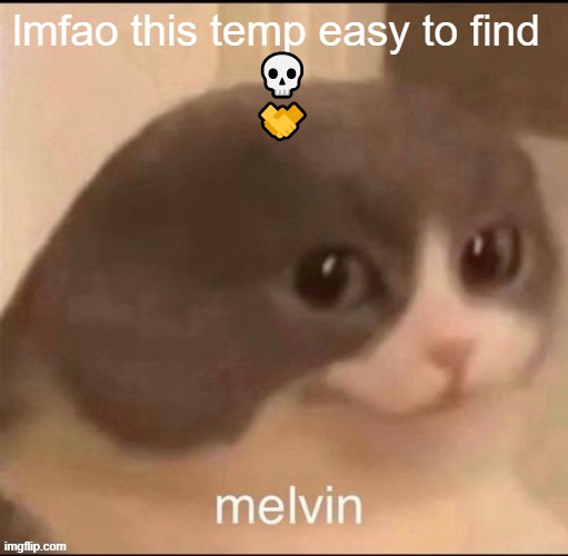 melvin | lmfao this temp easy to find 
💀
🤝 | image tagged in melvin | made w/ Imgflip meme maker
