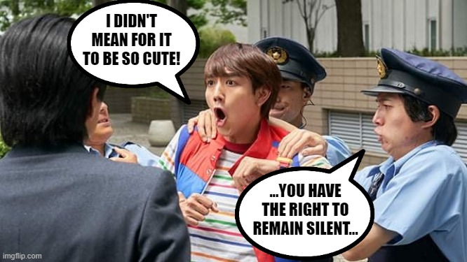 You're Under Arrest (Zenkaiger Ver.) | I DIDN'T MEAN FOR IT TO BE SO CUTE! ...YOU HAVE THE RIGHT TO REMAIN SILENT... | image tagged in you're under arrest zenkaiger ver | made w/ Imgflip meme maker