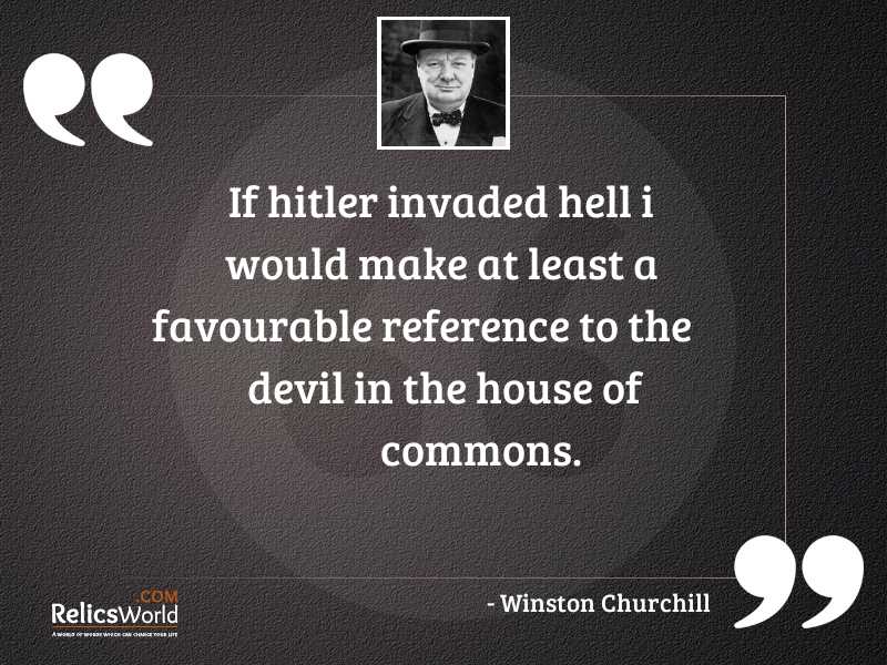 High Quality Winston Churchill quote Hitler Blank Meme Template