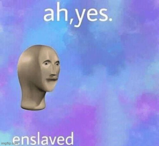 Ah Yes enslaved | image tagged in ah yes enslaved | made w/ Imgflip meme maker