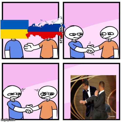 I can't think of a title | image tagged in two guys shake hands,memes | made w/ Imgflip meme maker