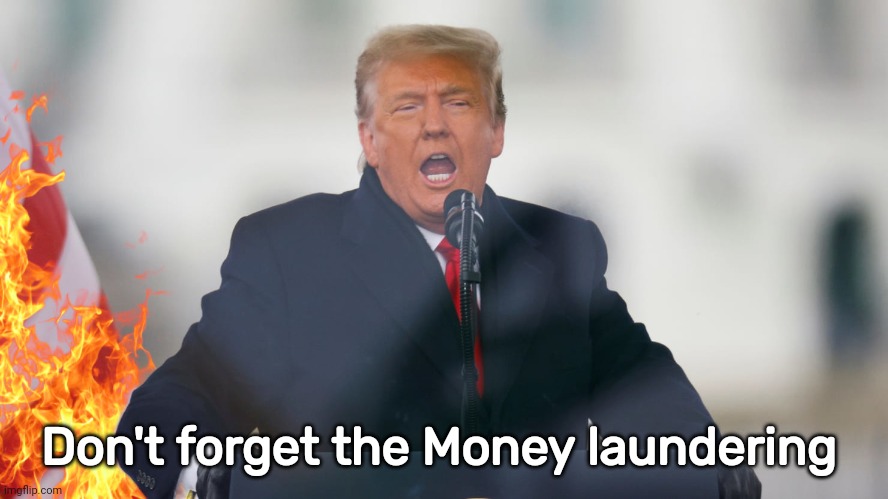 at your expense | Don't forget the Money laundering | image tagged in at your expense | made w/ Imgflip meme maker