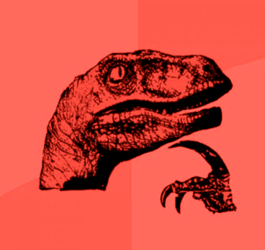 Red Philosoraptor Blank Meme Template