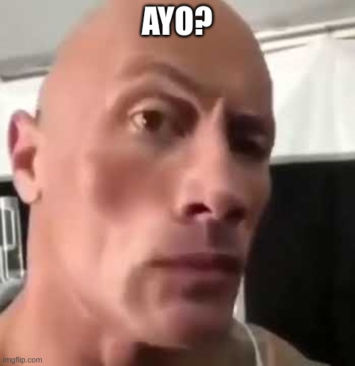 The Rock Eyebrows | AYO? | image tagged in the rock eyebrows | made w/ Imgflip meme maker