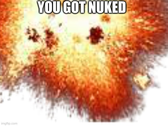 YOU GOT NUKED | image tagged in nuked | made w/ Imgflip meme maker