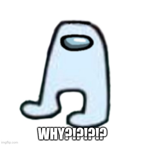 AMOGUS | WHY?!?!?!? | image tagged in amogus | made w/ Imgflip meme maker