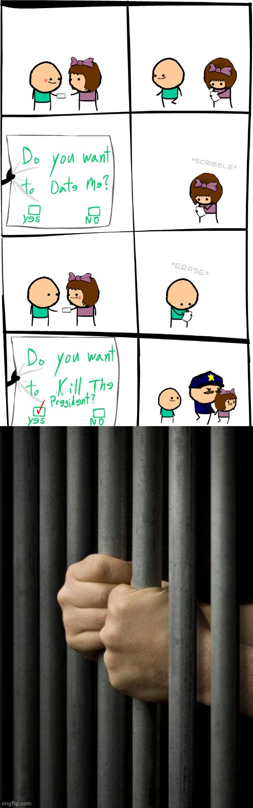 Arrested | image tagged in jail,arrested,president,cyanide and happiness,memes,comic | made w/ Imgflip meme maker
