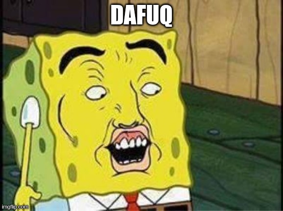 sponge bob bruh | DAFUQ | image tagged in sponge bob bruh | made w/ Imgflip meme maker