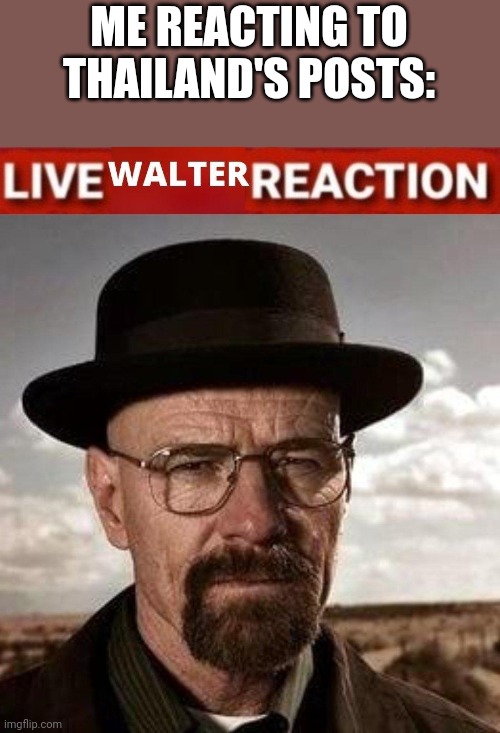 Live Walter reaction | ME REACTING TO THAILAND'S POSTS: | image tagged in live walter reaction | made w/ Imgflip meme maker