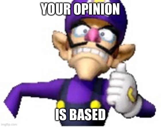 Wah | YOUR OPINION; IS BASED | image tagged in funny69 moment | made w/ Imgflip meme maker