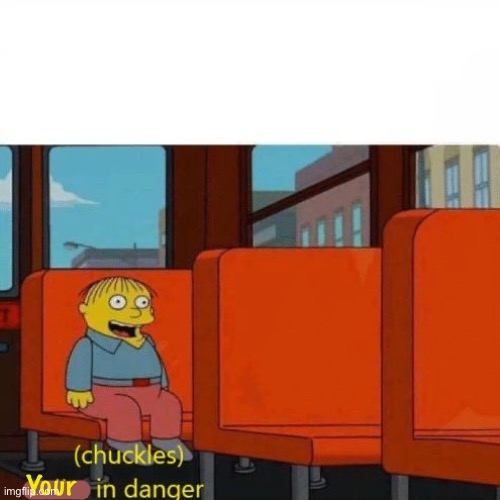 Chuckles, I’m in danger | Your | image tagged in chuckles i m in danger | made w/ Imgflip meme maker