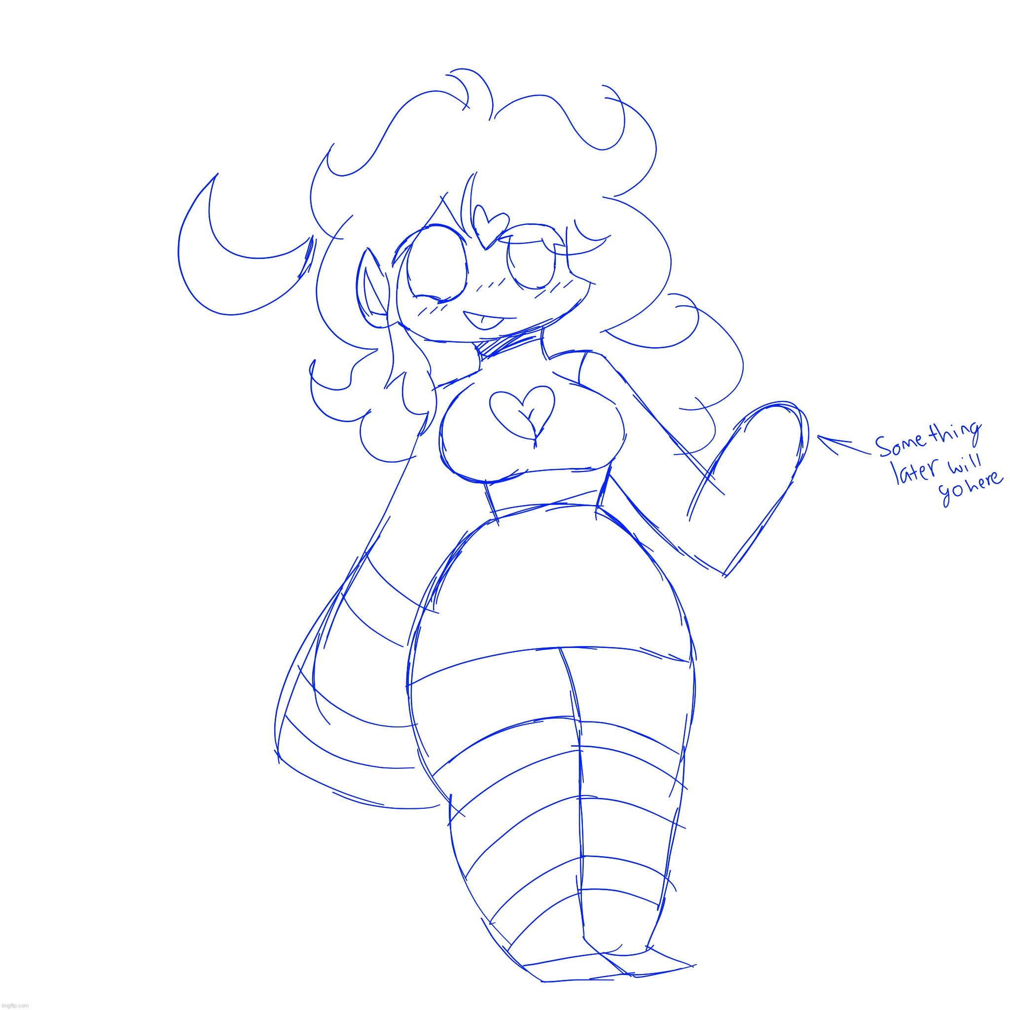 Part two. I draw the sketch always in Blue so I dont get the layers confused. Now We can move onto the lien art. | made w/ Imgflip meme maker