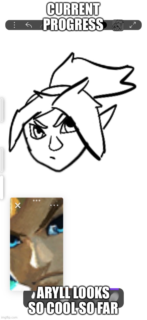 I am so impressed with myself right now lol | CURRENT PROGRESS; ARYLL LOOKS SO COOL SO FAR | made w/ Imgflip meme maker
