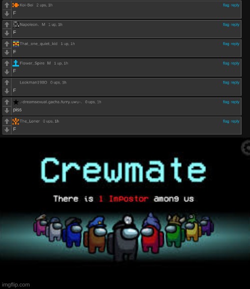 image tagged in there is 1 imposter among us | made w/ Imgflip meme maker