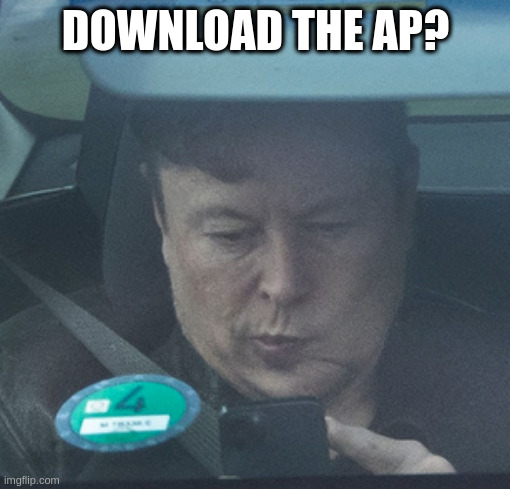 Twatter | DOWNLOAD THE AP? | image tagged in twatter | made w/ Imgflip meme maker