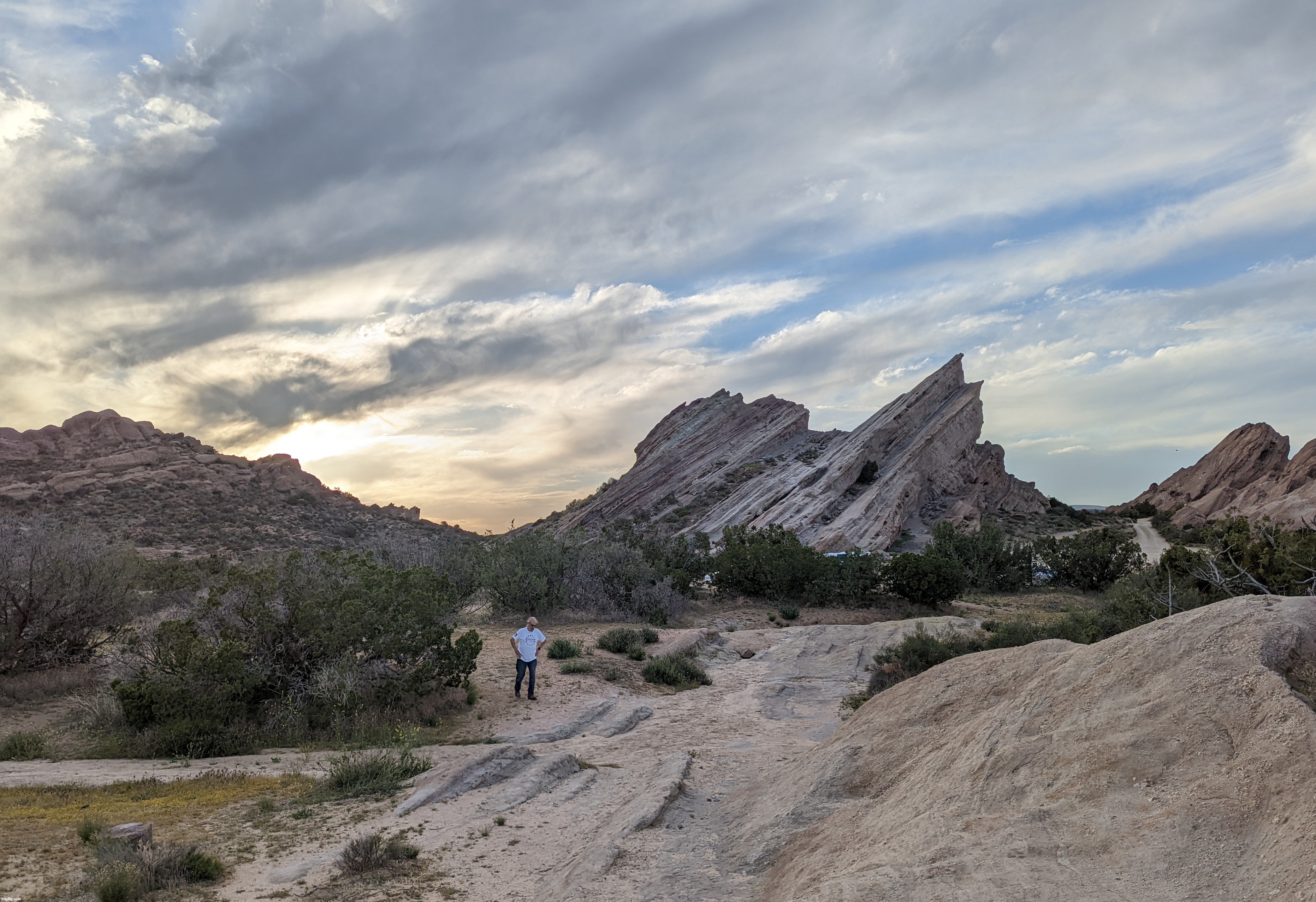Took another trip to Vasquez Rocks today. Sunset was spectacular | image tagged in memes,original photo,vasquez rocks,sunset,hills | made w/ Imgflip meme maker