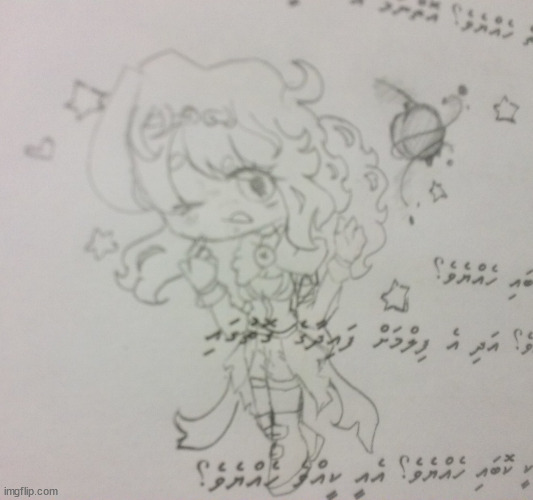 Sorry for blurry pic, buttt Drawing of Dream on one of my Text book lmfao (Try to understand the writting lol) | made w/ Imgflip meme maker