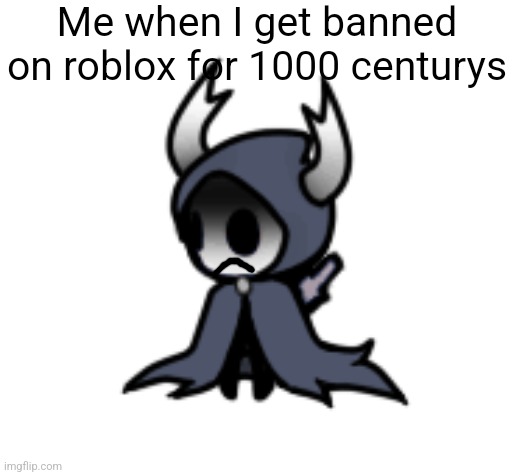 big cloak | Me when I get banned on roblox for 1000 centurys | image tagged in big cloak | made w/ Imgflip meme maker