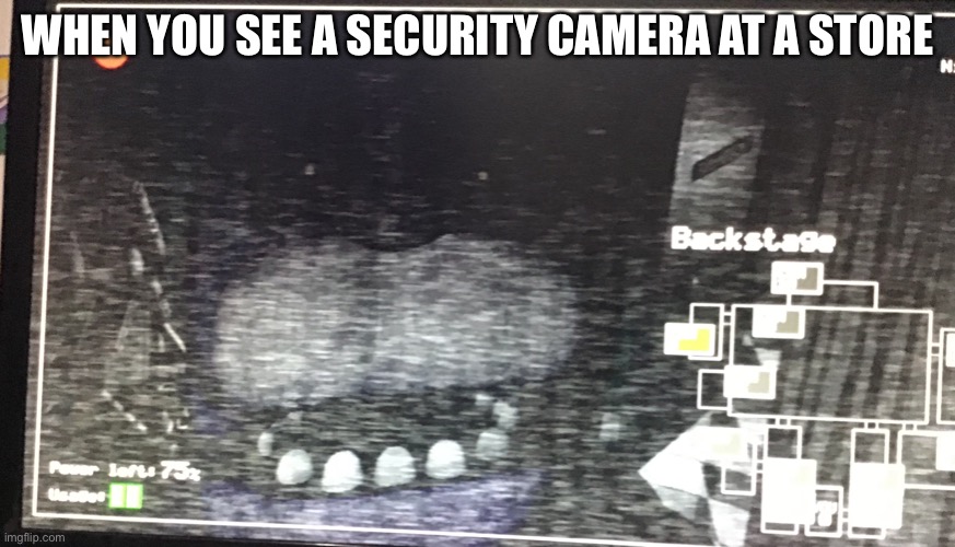 Childhood as FNAF | WHEN YOU SEE A SECURITY CAMERA AT A STORE | image tagged in funny and relatable | made w/ Imgflip meme maker