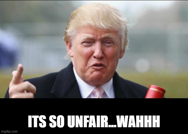 Donald Trump Crying  | ITS SO UNFAIR...WAHHH | image tagged in donald trump crying | made w/ Imgflip meme maker