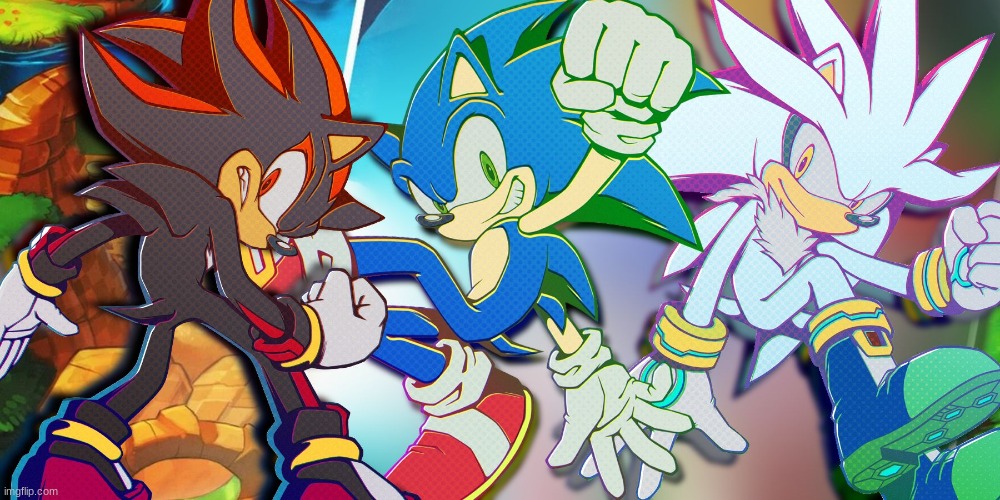 Sonic:Shadow The Hedgehog 2 and Silver The Hedgehog Future game poster#1 -  Imgflip