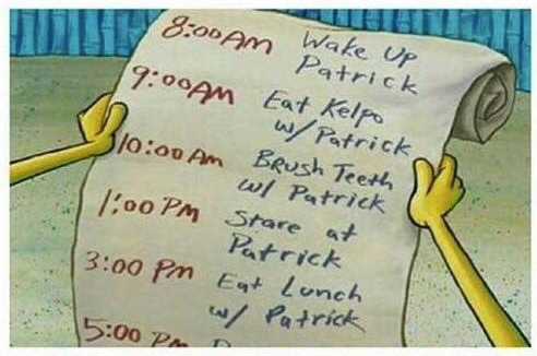 High Quality SpongeBob To Do List Blank Meme Template