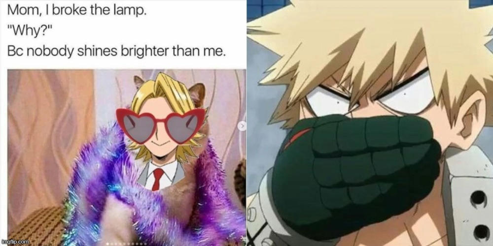 LMAO XD | image tagged in bakugo,oof | made w/ Imgflip meme maker