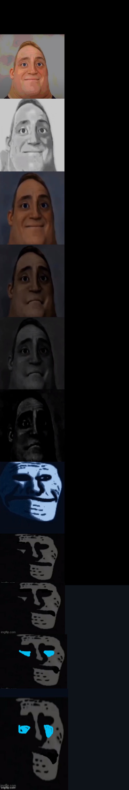 Mr Incredible becoming sad extended(if i need to make this template it will take 2 hours | image tagged in mr incredible becoming sad | made w/ Imgflip meme maker