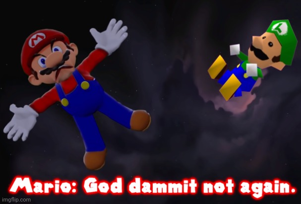 Im back. Hello chat. | image tagged in smg4 mario not again | made w/ Imgflip meme maker