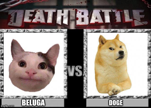 death battle | BELUGA; DOGE | image tagged in death battle | made w/ Imgflip meme maker