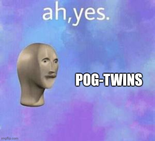 Ah yes | POG-TWINS | image tagged in ah yes | made w/ Imgflip meme maker