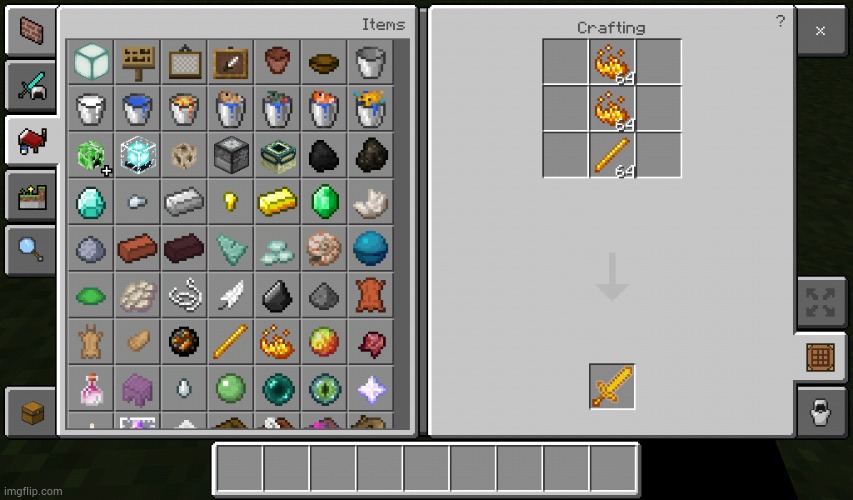 Illegal Item Crafting Part 2: Blaze Sword | made w/ Imgflip meme maker