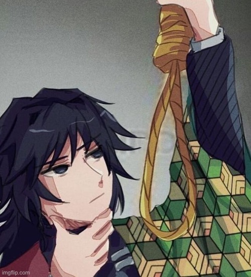 Depress | image tagged in tomioka hang his self | made w/ Imgflip meme maker