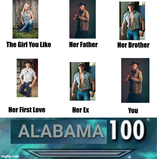Good, Creative, Awesome Title | image tagged in the girl you like,alabama 100 | made w/ Imgflip meme maker