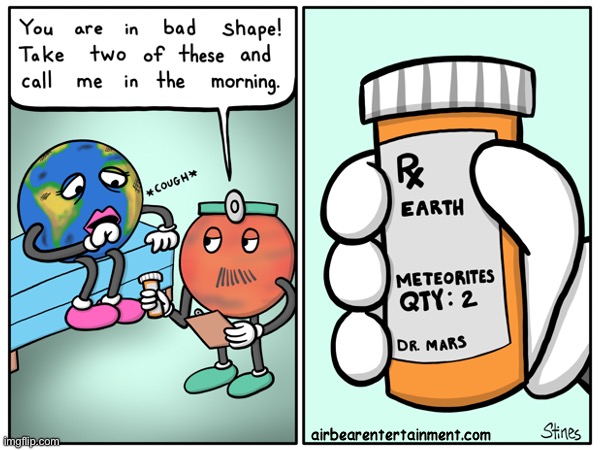 Fixed Earth up, at a cost | image tagged in comics,funny,sun,earth,meteorites | made w/ Imgflip meme maker